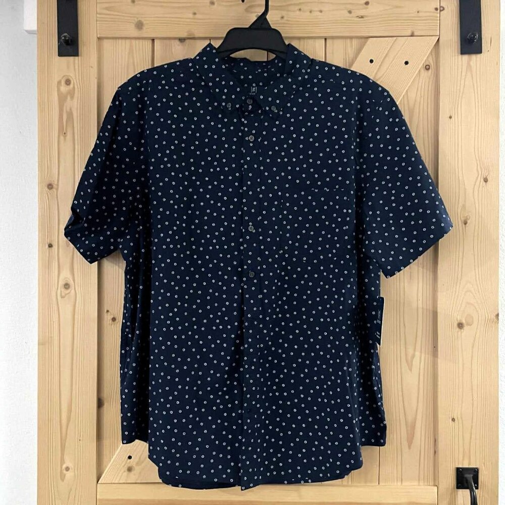 New: 2XL (50-52) Men's Poplin Button Down Shirt